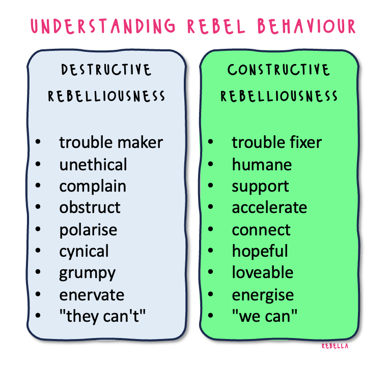 destructive constructive rebel behaviour